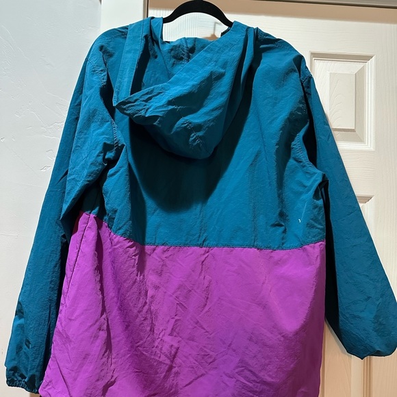 Vintage windbreaker No Boundaries‎ Teal, Purple, and Yellow Windbreaker - Picture 3 of 4